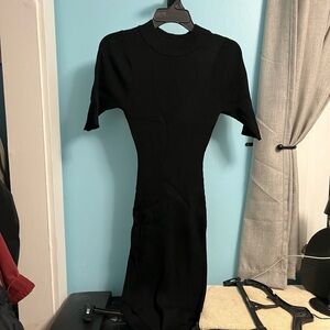 Black Ribbed Dress